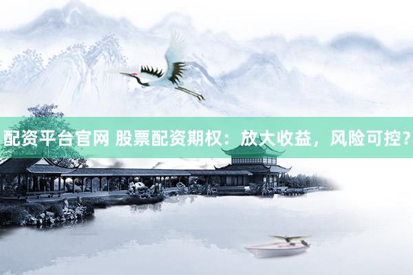 配资平台官网 股票配资期权：放大收益，风险可控？