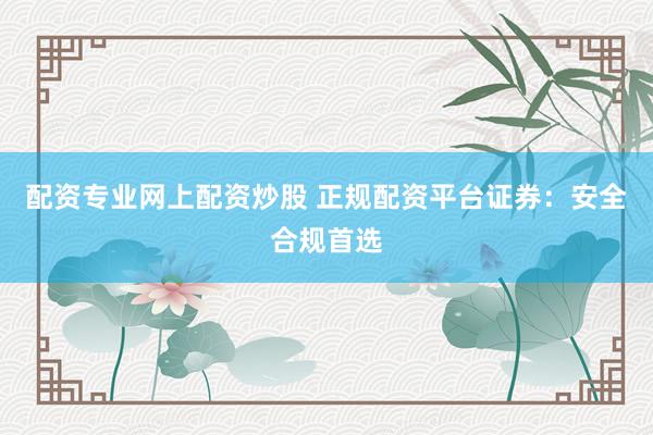 配资专业网上配资炒股 正规配资平台证券：安全合规首选